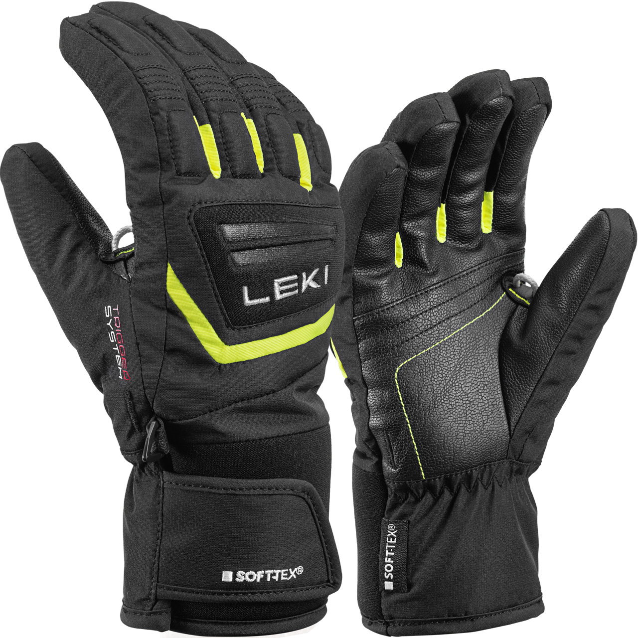 Leki Junior Handschuh GRIFFIN 3D black/yellow von Leki