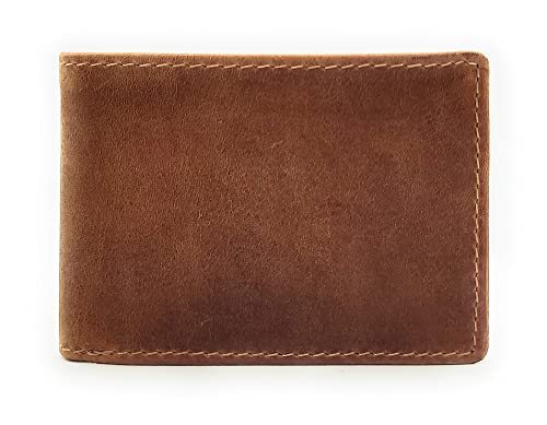 Echt Leder Mini Geldbörse Portemonnaie Hunterleder Toro Vintage braun mit RFID Schutz Echt Leder Mini Geldbörse Portemonnaie Hunterleder Toro Vintage braun mit RFID Schutz von Lemasi