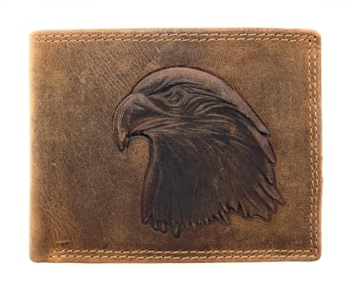 Lemasi echt Leder Geldbörse mit RFID Schutz Hunterleder Portemonnaie erhaben geprägter Adler Lemasi echt Leder Geldbörse mit RFID Schutz Hunterleder Portemonnaie erhaben geprägter Adler von Lemasi