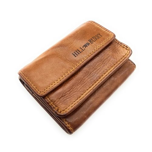 kleine echt Leder Geldbörse Portemonnaie mit RFID Schutz, Waschleder, Cognac kleine echt Leder Geldbörse Portemonnaie mit RFID Schutz, Waschleder, Cognac von Lemasi