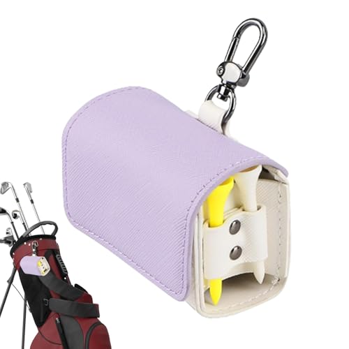 Lembeauty Golfballtasche, Golf-Tee-Tasche,Golftasche Wasserfeste Golfzubehörtasche - PU-Leder-Golftasche, Golfball-Aufbewahrung für Freunde, Familie oder Golf-Enthusiasten, Bälle, täglicher Gebrauch von Lembeauty