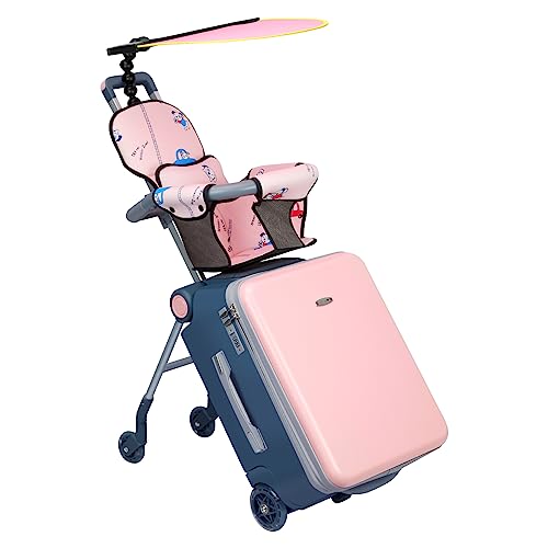 LemoHome Erweiterbares Gepäck mit Drehrädern, große Koffer mit Kindersitz-Design, hartes Gepäck für Damen und Herren, 50,8 cm Hartschalen-Handgepäck für Reisen, Pink, big, Erweiterbarer, leichter LemoHome Erweiterbares Gepäck mit Drehrädern, große Koffer mit Kindersitz-Design, hartes Gepäck für Damen und Herren, 50,8 cm Hartschalen-Handgepäck für Reisen, Pink, big, Erweiterbarer, leichter von LemoHome
