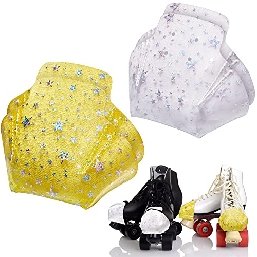 Lenwen Zehenschutz, 4 Stück, Rollschuh-Zehenschutz für Quad-Rollschuhe (Sternmuster, Gelb und transparent) Lenwen Zehenschutz, 4 Stück, Rollschuh-Zehenschutz für Quad-Rollschuhe (Sternmuster, Gelb und transparent) von Lenwen