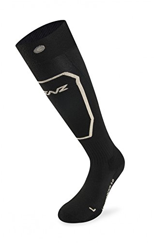 Lenz Erwachsene Heat Sock 1.0 Slim fit Heizsocke, schwarz/Bronze, 31-34 von Lenz