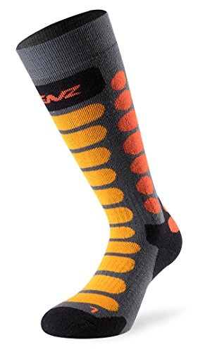 Lenz Skiing 1.0 Jugend Socken Grau/Orange M von Lenz