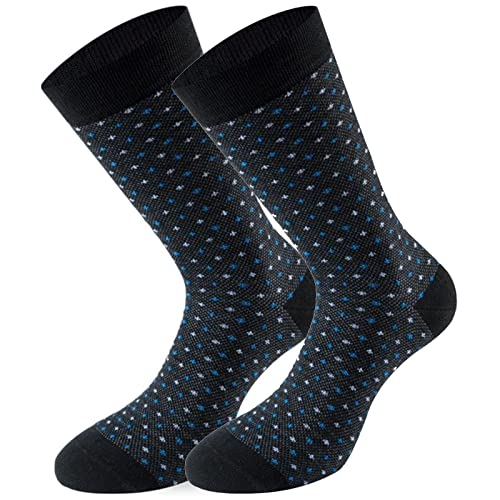 Lenz Unisex Baumwollsocken Egyptian Cotton 2 Paar, Blau, 39-42, 507 von Lenz