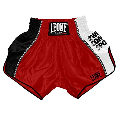 LEONE 1947, Trainingsshorts Kick-Thai, Unisex-Erwachsene, Rot, XXL, AB760 von LEONE 1947