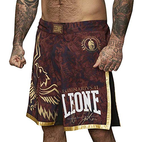 LEONE 1947, Legionarivs II MMA-Shorts, Unisex-Erwachsene, Bordeaux, M, AB790 von LEONE 1947