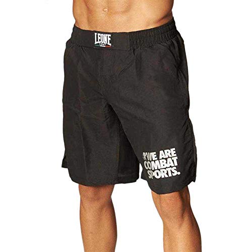 LEONE 1947, Einfache MMA-Shorts, Unisex-Erwachsene, Schwarz, M, AB795 von LEONE 1947