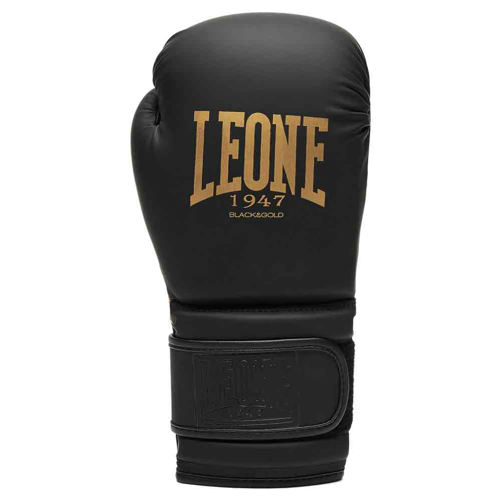 Leone1947 Black And Gold Leather Artificial Boxing Gloves Schwarz 10 oz Leone1947 Black And Gold Leather Artificial Boxing Gloves Schwarz 10 oz von Leone1947