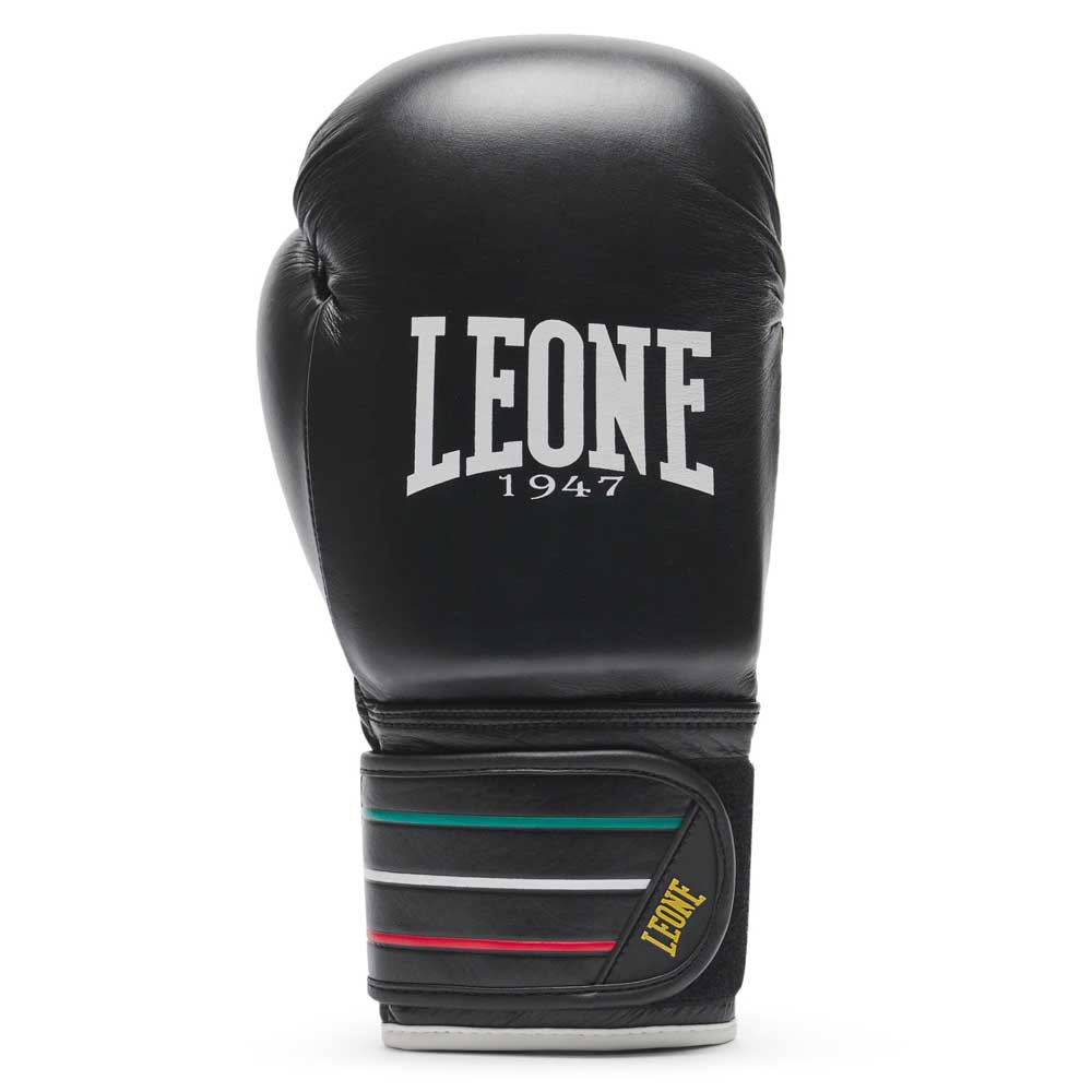 Leone1947 Flag Leather Artificial Boxing Gloves Schwarz 16 oz Leone1947 Flag Leather Artificial Boxing Gloves Schwarz 16 oz von Leone1947