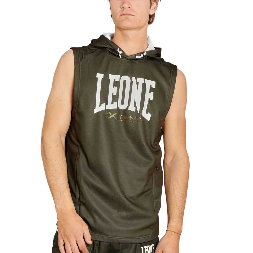 Leone1947 Logo Sleeveless Hoodie Grün L Mann Leone1947 Logo Sleeveless Hoodie Grün L Mann von Leone1947