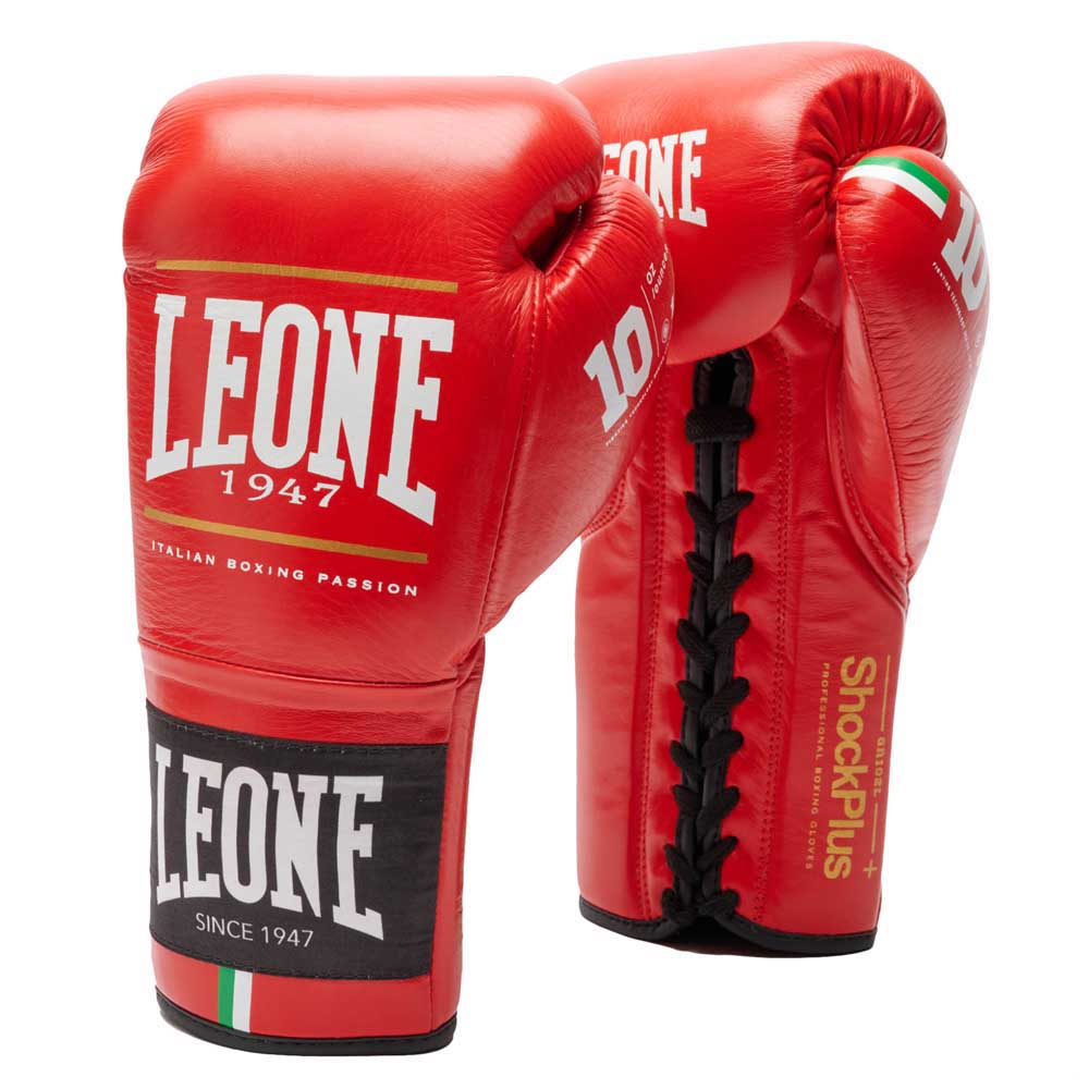Leone1947 Shock Plus Artificial Leather Boxing Gloves Rot 10 Oz Leone1947 Shock Plus Artificial Leather Boxing Gloves Rot 10 Oz von Leone1947