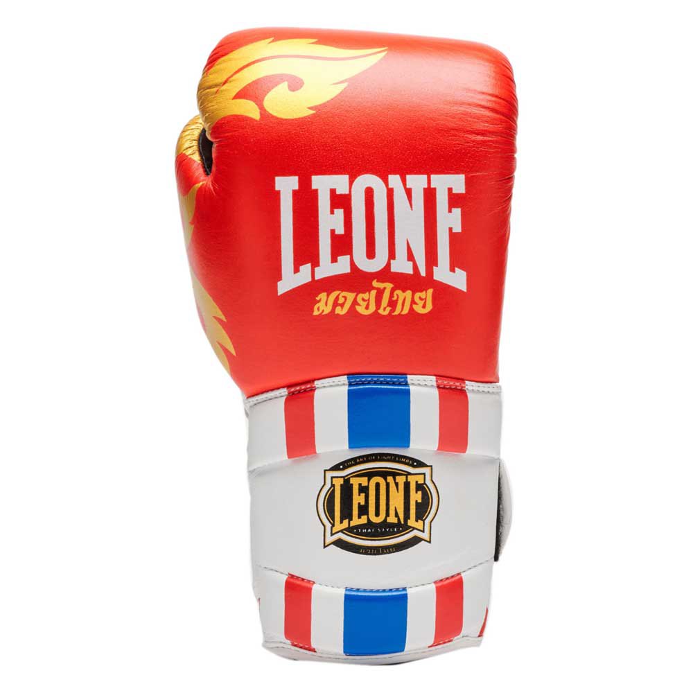 Leone1947 Thai Style Leather Artificial Boxing Gloves Rot 16 oz Leone1947 Thai Style Leather Artificial Boxing Gloves Rot 16 oz von Leone1947