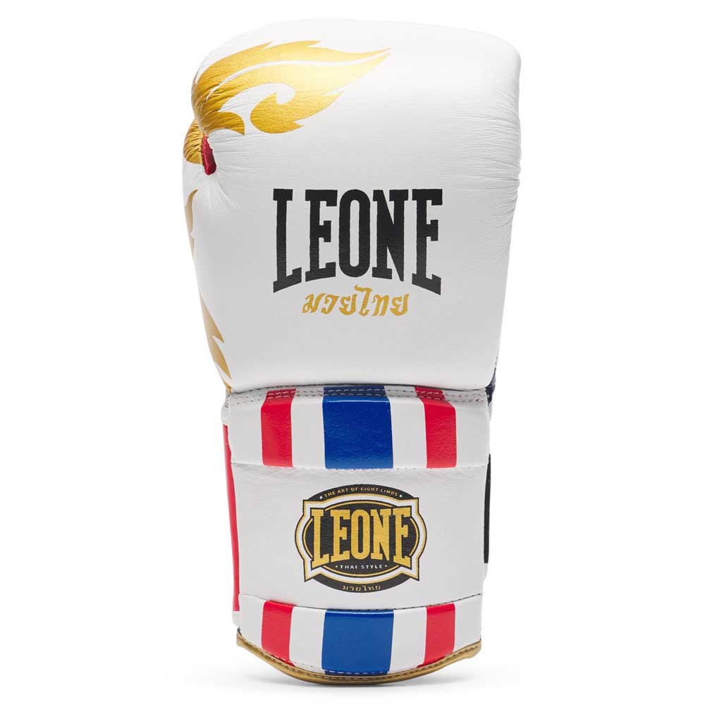 Leone1947 Thai Style Leather Artificial Boxing Gloves Weiß 14 oz Leone1947 Thai Style Leather Artificial Boxing Gloves Weiß 14 oz von Leone1947