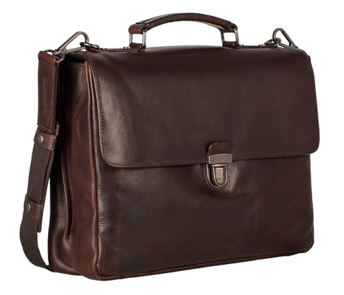 LEONHARD HEYDEN Roma Briefcase 2 Compartments Brown von Leonhard Heyden