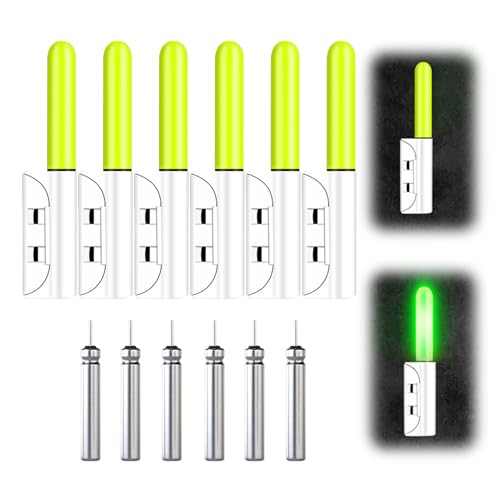 Knicklichter Angeln, 6 Stück LED Knicklicht Angeln Batteriebetrieben, Nachtangeln Rutenspitze Lichter mit Schnalle, Wasserdicht Rutenspitze Leuchtende Bissanzeiger für Nachtangeln und Meeresangeln (B) Knicklichter Angeln, 6 Stück LED Knicklicht Angeln Batteriebetrieben, Nachtangeln Rutenspitze Lichter mit Schnalle, Wasserdicht Rutenspitze Leuchtende Bissanzeiger für Nachtangeln und Meeresangeln (B) von Lergas