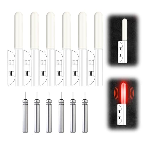 Knicklichter Angeln, 6 Stück LED Knicklicht Angeln Batteriebetrieben, Nachtangeln Rutenspitze Lichter mit Schnalle, Wasserdicht Rutenspitze Leuchtende Bissanzeiger für Nachtangeln und Meeresangeln (C) Knicklichter Angeln, 6 Stück LED Knicklicht Angeln Batteriebetrieben, Nachtangeln Rutenspitze Lichter mit Schnalle, Wasserdicht Rutenspitze Leuchtende Bissanzeiger für Nachtangeln und Meeresangeln (C) von Lergas