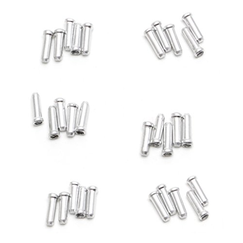 Lergo 30 Stück MTB Fahrrad Bremse Draht Endkappe Kabel Aluminium Abdeckung Gear Bikes Parts, silber Lergo 30 Stück MTB Fahrrad Bremse Draht Endkappe Kabel Aluminium Abdeckung Gear Bikes Parts, silber von Lergo