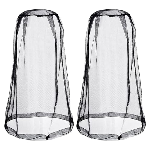 Lerpwige 2Pcs Kopf Net Meshs Mit Kordelzug Gesicht Meshs Kopf Abdeckung Fly Gesicht Netting Für Outdoor Klettern Angeln von Lerpwige