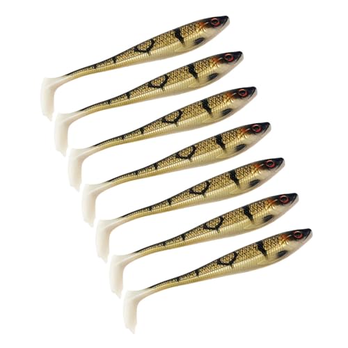 Lerpwige 7Pcs Künstliche Köder Angeln Lockt Paddel Schwanz Swimbaits Für Forelle Walleye Angeln Locken Schwimmen Köder Für Salzwasser von Lerpwige