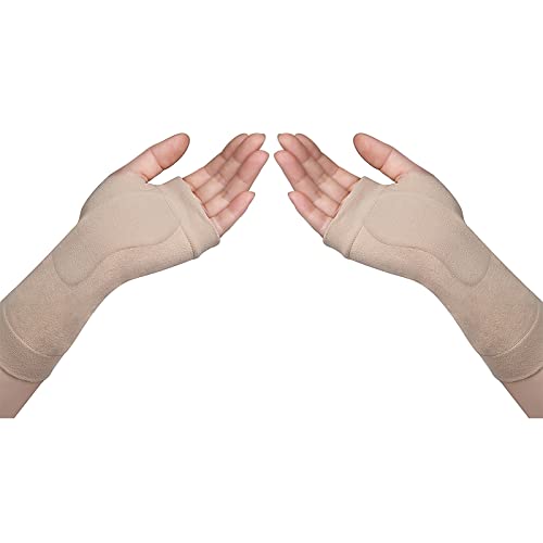 Lerpwige Fingerless Wrist Gloves Compression Gloves Anti-Friction Gloves Wrist Thumb Support Sleeve for Sports Typing von Lerpwige