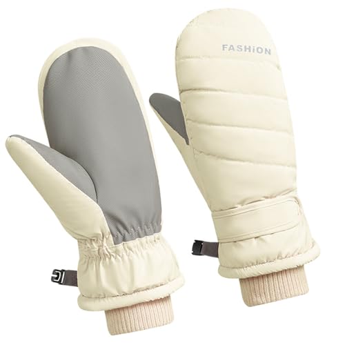 Lerpwige Thermo-Handschuhe mit Fleecefutter, für kaltes Wetter, Abenteuer, Fäustlinge für Damen und Herren, mit verstellbarem Riemen, 2 Stück von Lerpwige