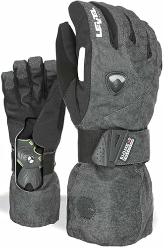 Level Fly - Snowboard Handschuhe, Thermohandschuhe Winter Herren mit Verstellbarem Riemen und Stulpe, Ski- und Winterhandschuhe Herren Wasserdicht, Atmungsaktiv für Snowboard und Skifahren - 1 Paar Level Fly - Snowboard Handschuhe, Thermohandschuhe Winter Herren mit Verstellbarem Riemen und Stulpe, Ski- und Winterhandschuhe Herren Wasserdicht, Atmungsaktiv für Snowboard und Skifahren - 1 Paar von Level