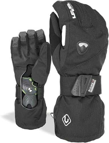 Level Fly - Snowboard Handschuhe, Thermohandschuhe Winter Herren mit Verstellbarem Riemen und Stulpe, Ski- und Winterhandschuhe Herren Wasserdicht, Atmungsaktiv für Snowboard und Skifahren - 1 Paar Level Fly - Snowboard Handschuhe, Thermohandschuhe Winter Herren mit Verstellbarem Riemen und Stulpe, Ski- und Winterhandschuhe Herren Wasserdicht, Atmungsaktiv für Snowboard und Skifahren - 1 Paar von Level