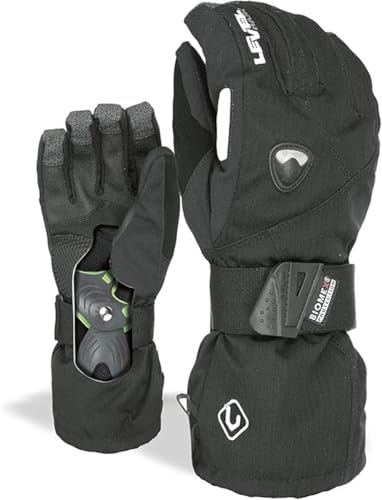 Level Fly - Snowboard Handschuhe, Thermohandschuhe Winter Herren mit Verstellbarem Riemen und Stulpe, Ski- und Winterhandschuhe Herren Wasserdicht, Atmungsaktiv für Snowboard und Skifahren - 1 Paar Level Fly - Snowboard Handschuhe, Thermohandschuhe Winter Herren mit Verstellbarem Riemen und Stulpe, Ski- und Winterhandschuhe Herren Wasserdicht, Atmungsaktiv für Snowboard und Skifahren - 1 Paar von Level