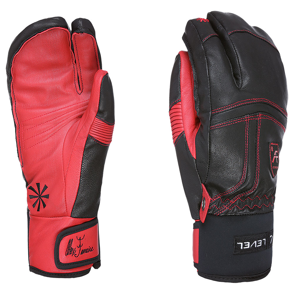 Level Off Piste Mittens Rot,Schwarz S-M Mann Level Off Piste Mittens Rot,Schwarz S-M Mann von Level