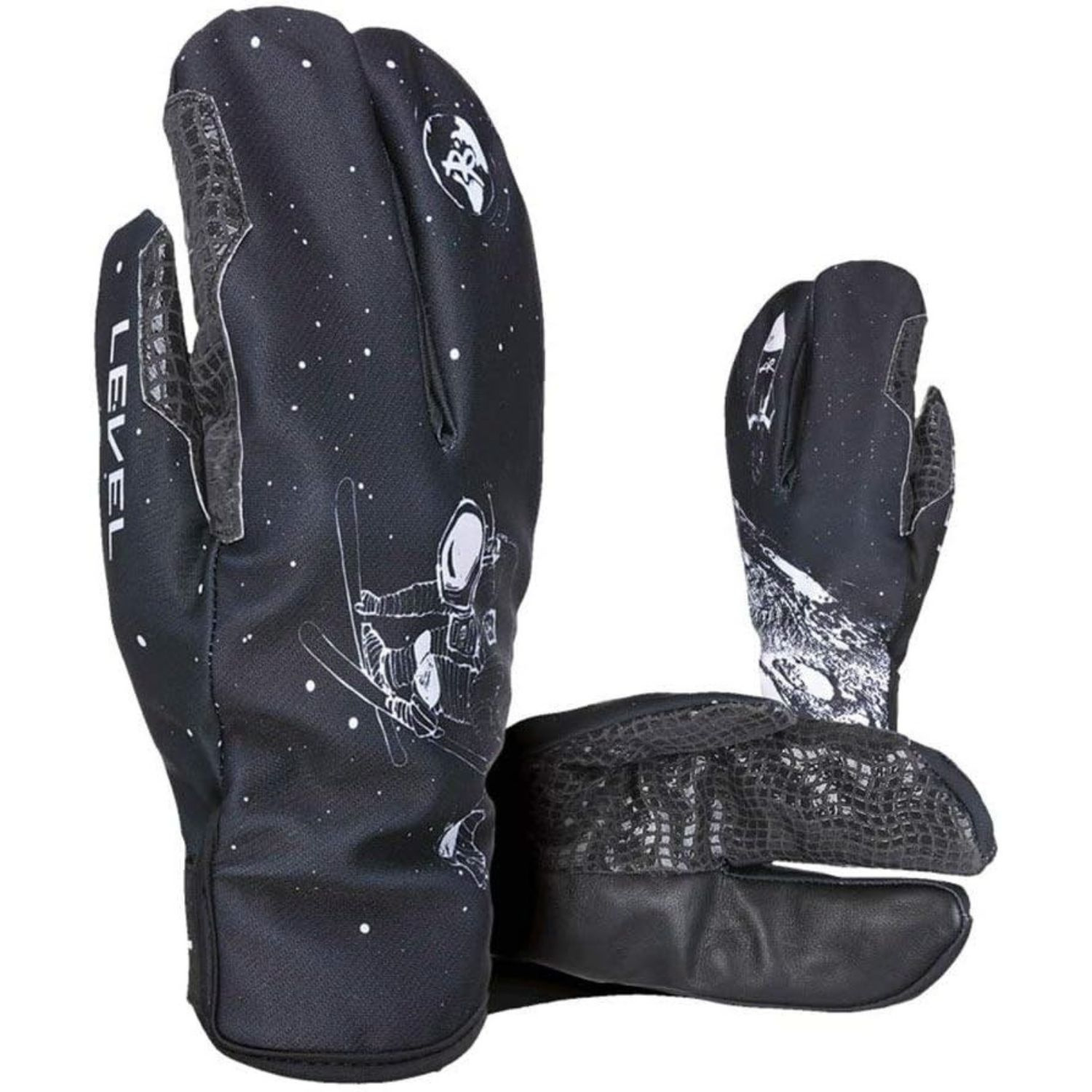 Level Pro Rider Lobster Gloves Schwarz M-L Mann von Level