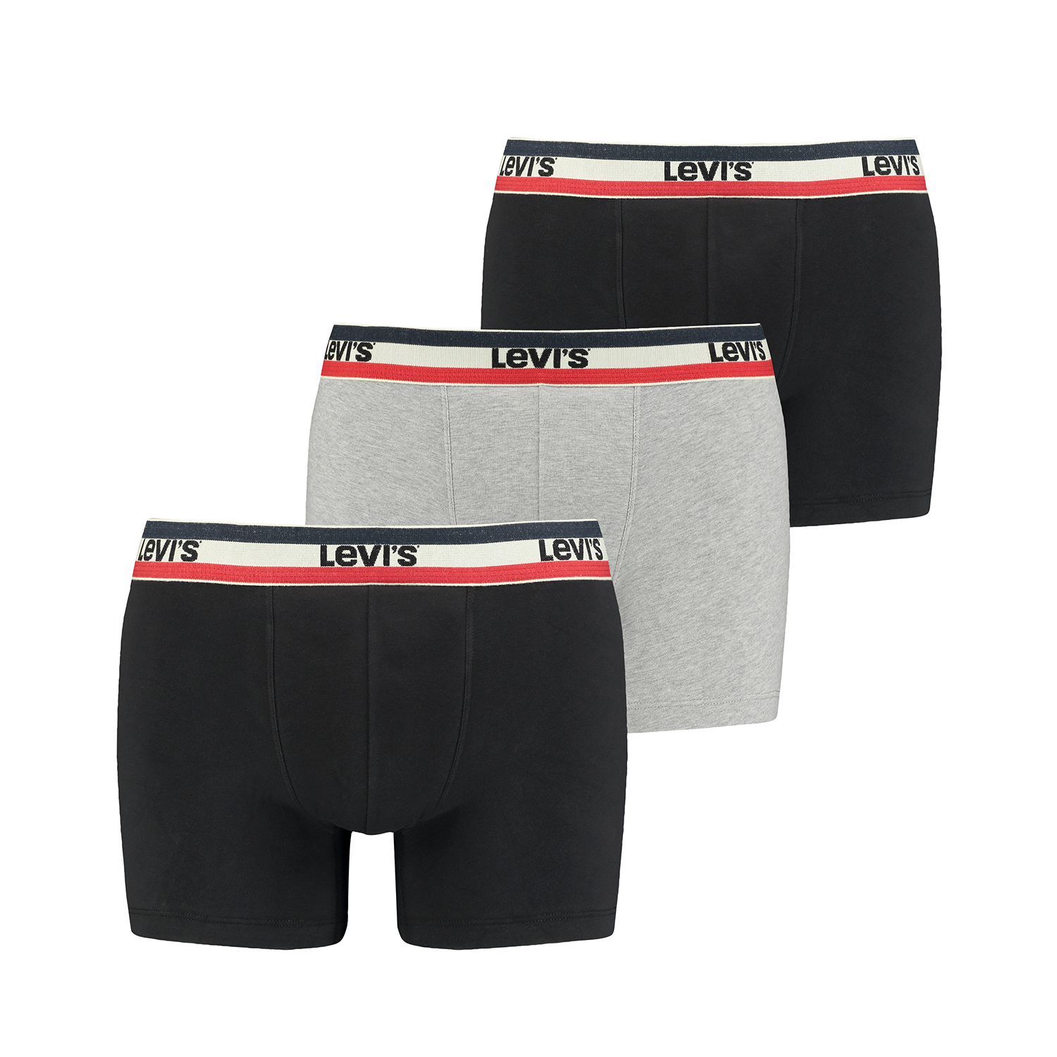 3er Pack Herren Levis SPRTSWR LOGO BOXER BRIEF Boxershorts Unterwäsche Pants von Levi&#039;s