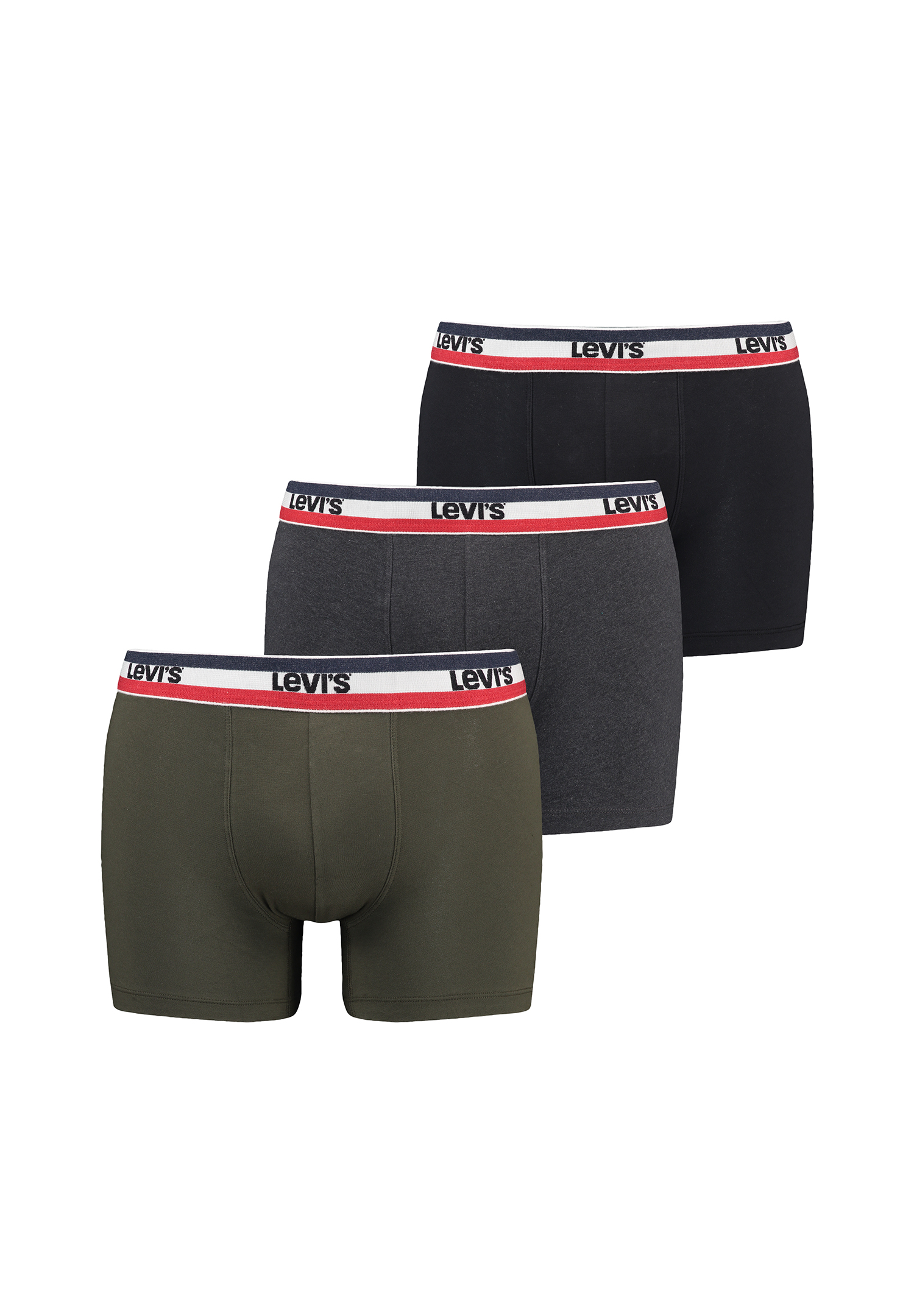 3er Pack Herren Levis SPRTSWR LOGO BOXER BRIEF Boxershorts Unterwäsche Pants von Levi&#039;s