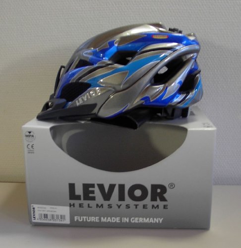 Levior Erwachsene Fahrradhelm Opus Visor, Anthrazit-Blau Glänzend, 56-62 cm, 45302700 von Levior