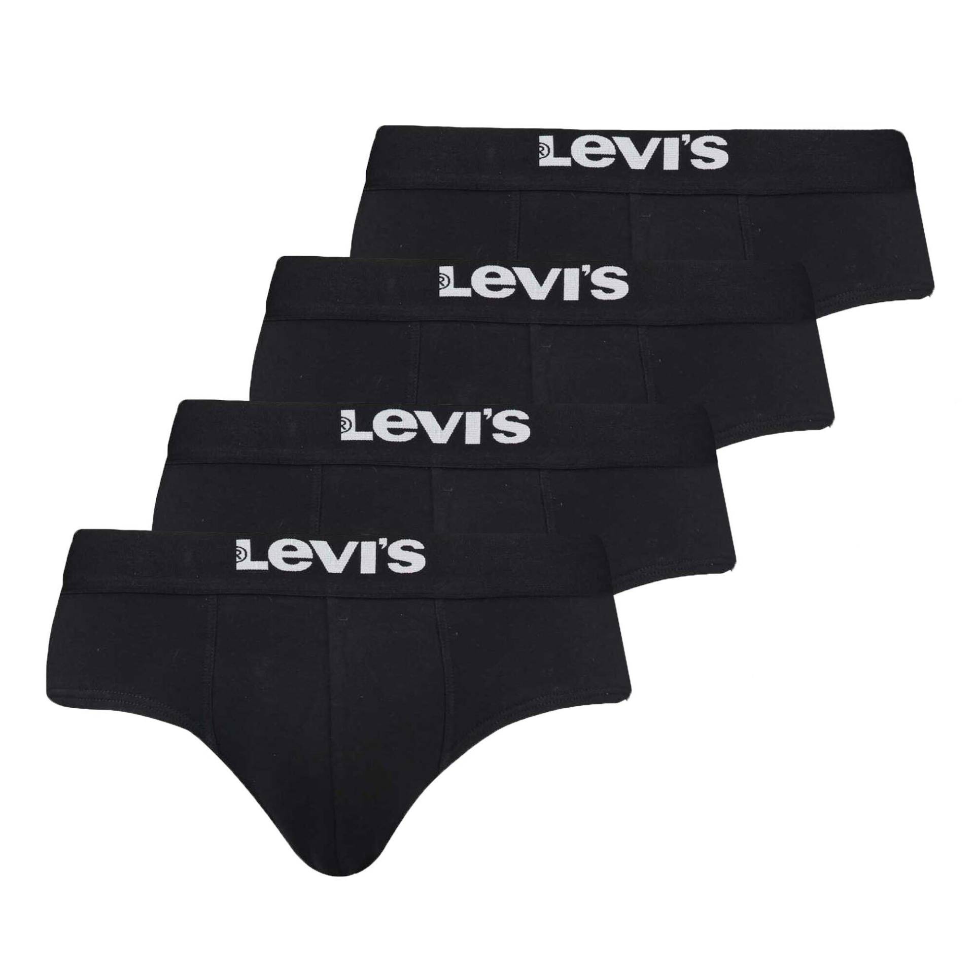 Slip Herren 4er Pack Stretch-SOLID BASIC BRIEF ORG CO 4P ECOM von Levis