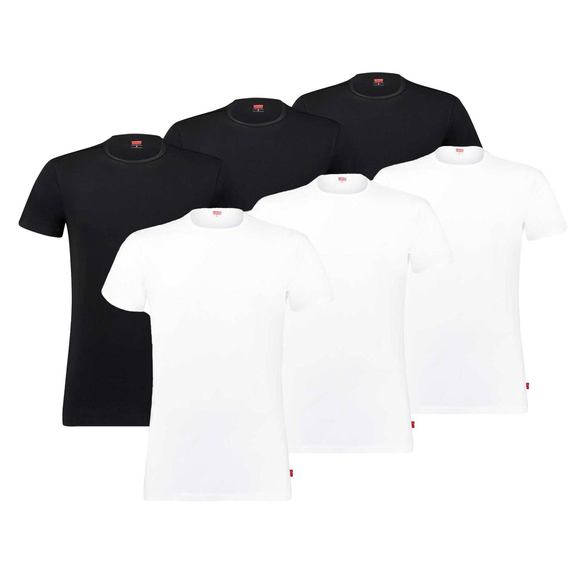 T-Shirt Herren 6er Pack Bequem sitzend von Levis