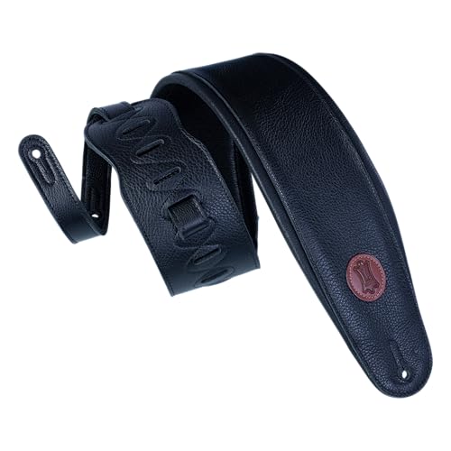 Levy's Leathers MSS2-4-XL-BLK Gitarrengurt aus Leder, 11,4 cm, extra lang und gepolstert, verstellbar von 94-160 cm, Schwarz Levy's Leathers MSS2-4-XL-BLK Gitarrengurt aus Leder, 11,4 cm, extra lang und gepolstert, verstellbar von 94-160 cm, Schwarz von Levy's