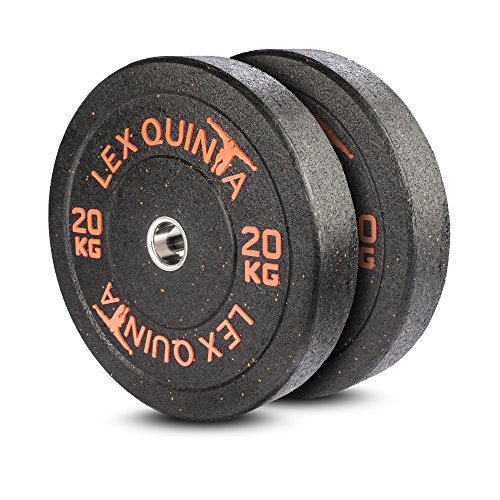 Lex Quinta Blaster Plate orange Set - 2 x 20kg - Vollgummi Bumper Plates 50mm von Lex Quinta