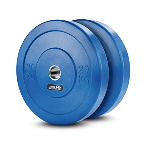 Lex Quinta Bumper Plate/Vollgummi 2x20kg BLAU Hantelscheiben 50mm von Lex Quinta