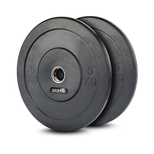 Lex Quinta Bumper Plate/Vollgummi 2x5kg Hantelscheiben für 50mm Hantel Stangen von Lex Quinta