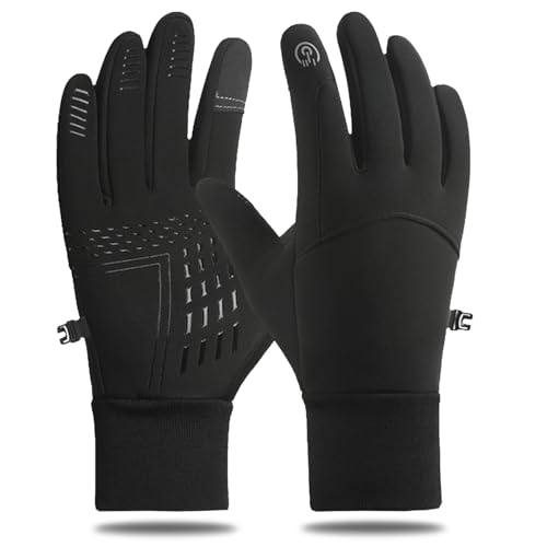 Leyof Thermo Slim Handschuhe Naturvibes, Naturvibes Handschuhe, Nature Vibes Thermo Slim Handschuhe Herren Damen, Mit Wasserabweisender Beschichtung Und Touchscreen Funktion (Schwarz,XL) von Leyof