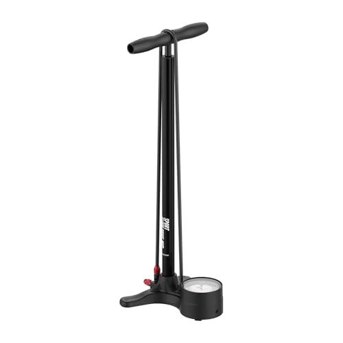 LEZYNE Sport Floor Drive 3,5 Hochdruck-Fahrrad-Standpumpe mit 8,9 cm Analoganzeige – langlebige 220 PSI Reifenluftpumpe für Rennräder / Rennräder – ABS-1 Pro Chuck passend für Presta-/Schrader-Ventil von Lezyne