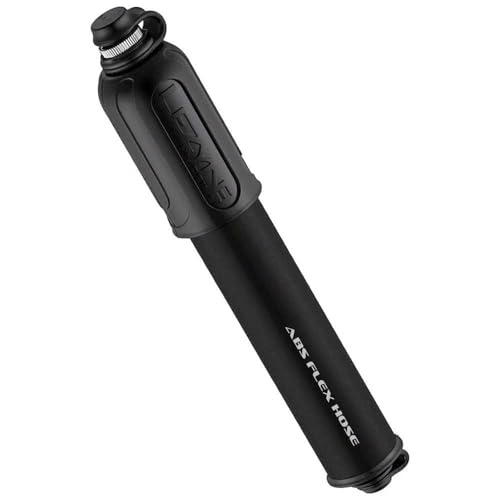 Lezyne HV Drive Fahrrad-Handpumpe, hohes Volumen, 90 psi, Satinschwarz, Straßen-, Berg-, Kies-Bike, klein – 195 mm, Presta- oder Schrader-Ventil von Lezyne