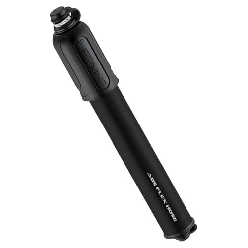 Lezyne HV Drive Fahrrad-Handpumpe, hohes Volumen, 90 psi, satiniertes Schwarz, Straßen-, Berg-, Gravel-Bike, mittelgroß – 240 mm, Presta- oder Schrader-Ventil von Lezyne