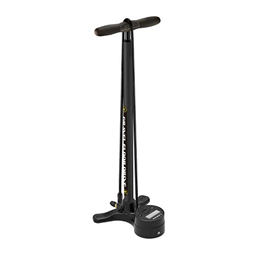 Lezyne Gravel Digital Drive, Standluftpumpe, Stahl, 100 PSI/6,89 Bar, digitales Manometer, für Presta- und Tubeless-Ventil von Lezyne