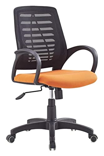 LiChA Bürostuhl, Bürostuhl, Schreibtischstuhl, drehbarer Computerstuhl, Bürostuhl, Netzsessel, Bürokonferenzstuhl, Arbeitsspielstuhl, Stuhl (Farbe: Orange, Größe: Einheitsgröße) von LiChA
