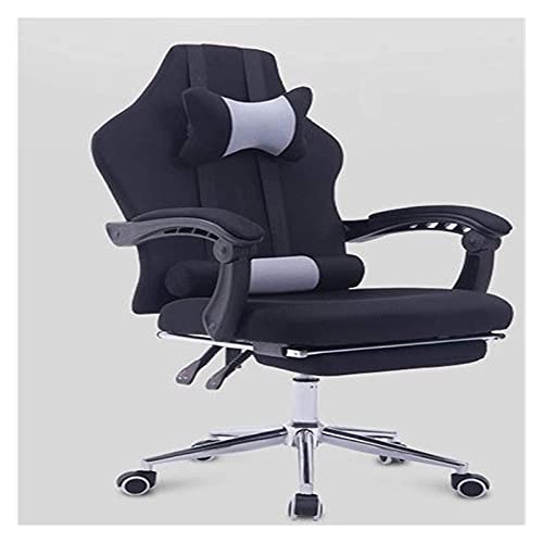 LiChA Bürostuhl, Bürostuhl, ergonomischer Liegestuhl, Gaming-Stuhl, Computerstuhl, Heimdrehstuhl, Netzsitz, Büro-Schreibtischstuhl, Stuhl (Farbe: Schwarz, Größe: Einheitsgröße) von LiChA