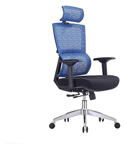 LiChA Bürostuhl, Computerstuhl, Bürostuhl, Bürostuhl, Taillenstütze, Netzarbeitsstuhl, Hebestuhl, Drehstuhl, Gaming-Stuhl, Stuhl (Farbe: Blau, Größe: 86 x 64 x 33 cm) von LiChA