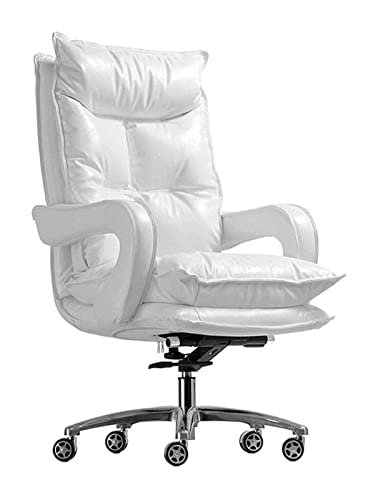 LiChA Bürostuhl, Computerstuhl, Chefstuhl, Arbeitszimmer, Schreibtischstuhl, Ergonomie, Stuhl mit hoher Rückenlehne, europäischer Polsterstuhl, E-Sport-Stuhl, Stuhl (Farbe: Weiß) von LiChA